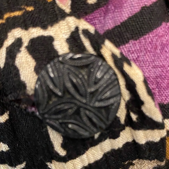 Vintage 80s More Jazz Funky Geometric Print Longline Button Down Top SS 18 16 - Picture 8 of 10